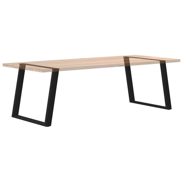 vidaXL Spisebordben U-formet 2 stk svart 90 x (72-73) cm stål