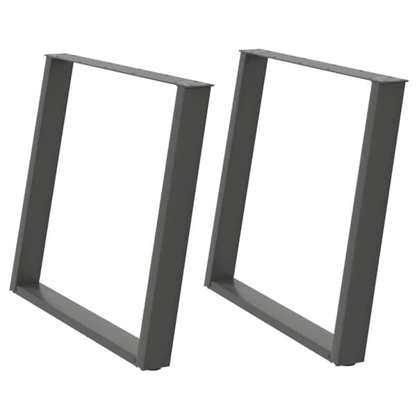 vidaXL Spisebordben U-formet 2 stk antrasitt 90x(72-73) cm stål