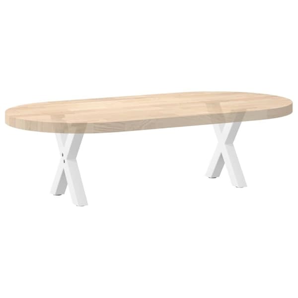 vidaXL Salongbordben X-formet 2 stk hvit 30x(30-31) cm stål
