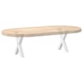 Miniatyrbilde 7 av 9: vidaXL Salongbordben X-formet 2 stk hvit 30x(30-31) cm stål
