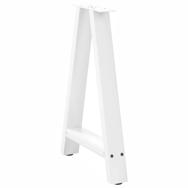 vidaXL Soffbordsben A-formade 2 st vit 50x(72-73) cm stål