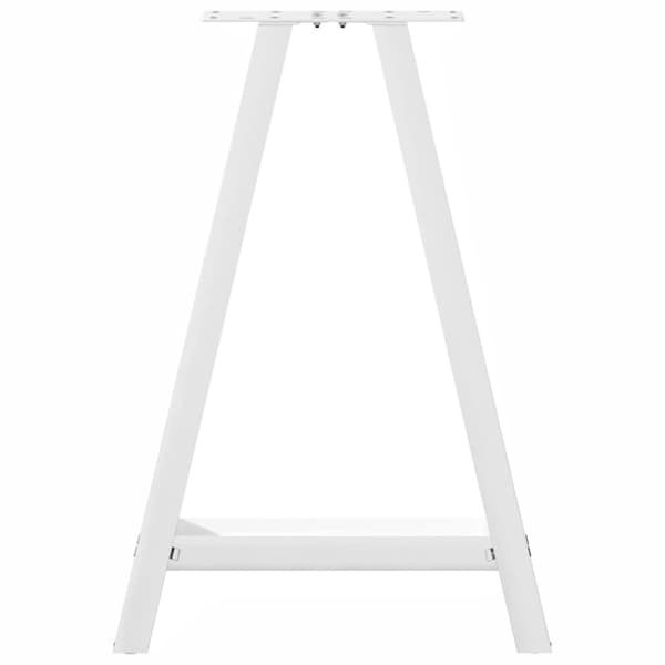vidaXL Soffbordsben A-formade 2 st vit 50x(72-73) cm stål