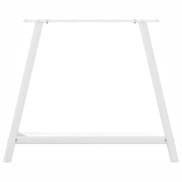vidaXL sofabordben A-formet 2 stk 90x(72-73) cm stål hvid