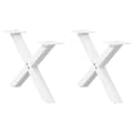 Miniatyrbillede 1 af 10: vidaXL sofabordben X-formet 2 stk 60x(30-31) cm stål hvid