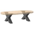Miniatyrbillede 8 af 10: vidaXL sofabordben X-formet 2 stk 60x(30-31) cm stål antracitgrå
