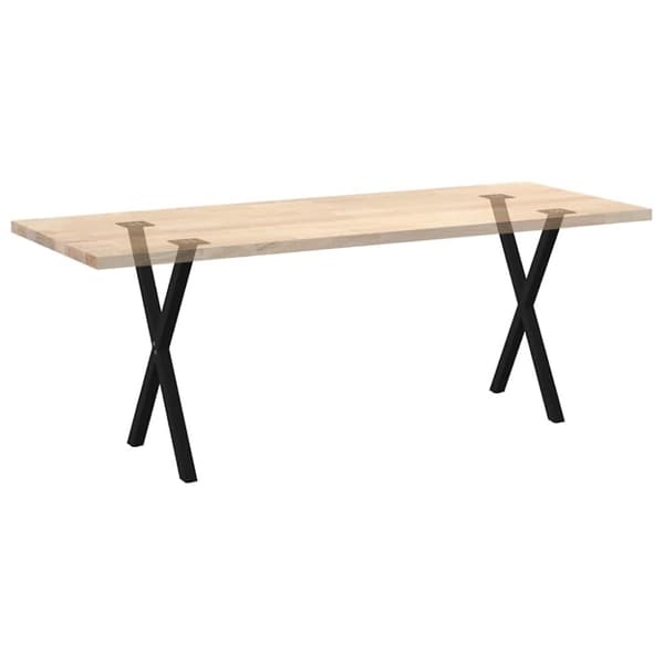vidaXL Ruokapöydän jalat X-muotoiset 2 kpl Musta 50x(72-73) cm Teräs