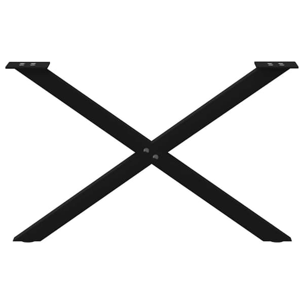 vidaXL Sohvapöydän jalat X-muotoiset 2 kpl Musta 70x(42-43) cm Teräs