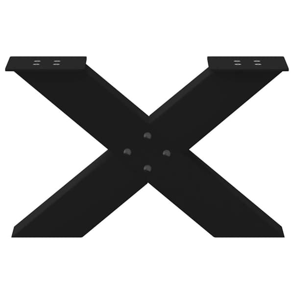 vidaXL Sohvapöydän jalat X-muotoiset 2 kpl Musta 60x(30-31) cm Teräs