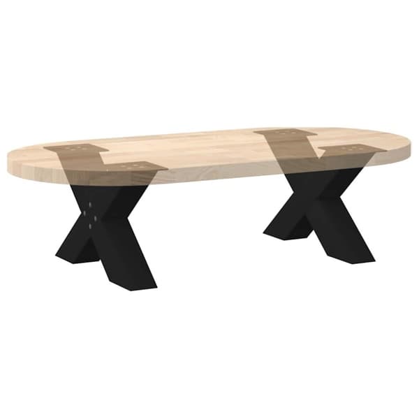 vidaXL Sohvapöydän jalat X-muotoiset 2 kpl Musta 60x(30-31) cm Teräs