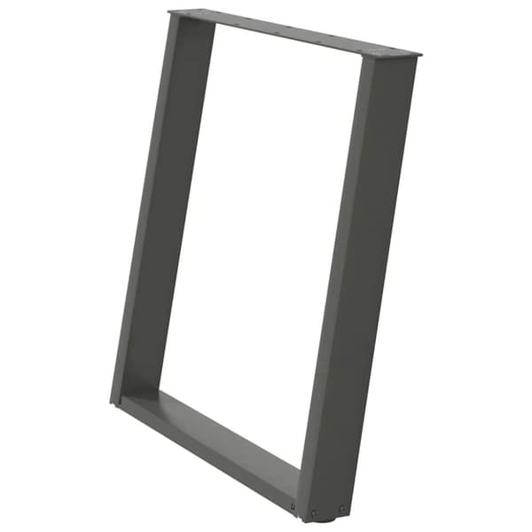 vidaXL Spisebordben U-formet 2 stk antrasitt 80x(72-73) cm stål
