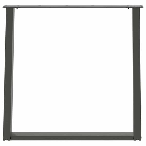 vidaXL Spisebordben U-formet 2 stk antrasitt 80x(72-73) cm stål