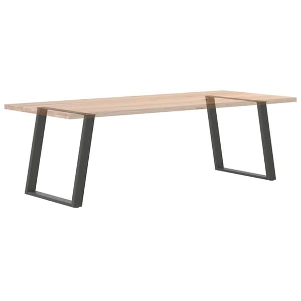 vidaXL Spisebordben U-formet 2 stk antrasitt 80x(72-73) cm stål