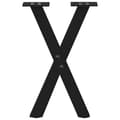 Miniatyrbilde 5 av 10: vidaXL Salongbordben X-formet 2 stk svart 38 x (42-43) cm stål