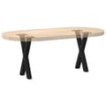 Miniatyrbilde 8 av 10: vidaXL Salongbordben X-formet 2 stk svart 38 x (42-43) cm stål