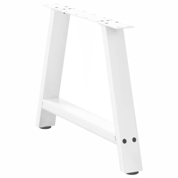 vidaXL Soffbordsben A-formade 2 st vit 70x(42-43) cm stål