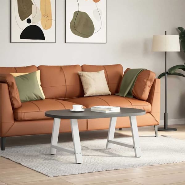 vidaXL Soffbordsben A-formade 2 st vit 70x(42-43) cm stål