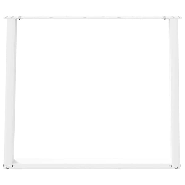 vidaXL Spisebordben U-formet 2 stk hvit 90 x (72-73) cm stål