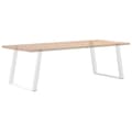 Miniatyrbilde 8 av 10: vidaXL Spisebordben U-formet 2 stk hvit 90 x (72-73) cm stål