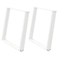 Miniatyrbilde 2 av 10: vidaXL Spisebordben U-formet 2 stk hvit 90 x (72-73) cm stål