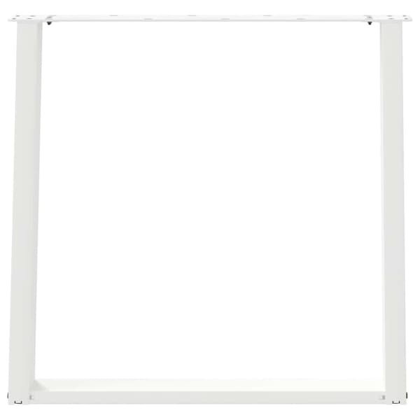 vidaXL Spisebordben U-formet 2 stk hvit 80x(72-73) cm stål