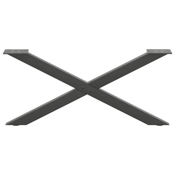 vidaXL Soffbordsben X-formade 2 st antracit 70x(30-31) cm stål