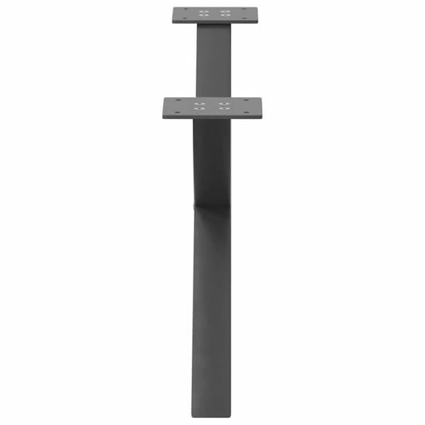 vidaXL Soffbordsben X-formade 2 st antracit 70x(30-31) cm stål