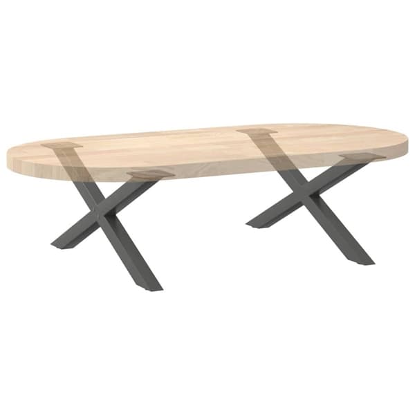 vidaXL Soffbordsben X-formade 2 st antracit 70x(30-31) cm stål