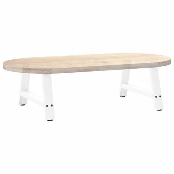 vidaXL sofabordben A-formet 2 stk 70x(30-31) cm stål hvid