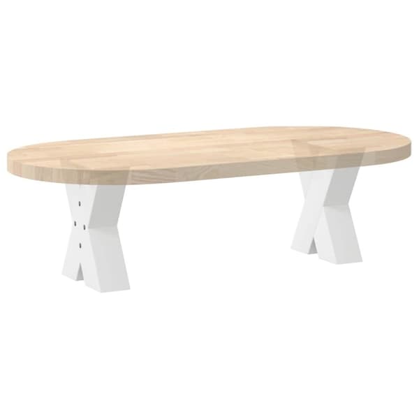 vidaXL Salongbordben X-formet 2 stk hvit 40x(30-31) cm stål