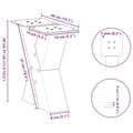 Miniatyrbilde 10 av 10: vidaXL Salongbordben X-formet 2 stk hvit 40x(30-31) cm stål