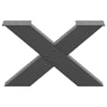 Miniatyrbilde 5 av 10: vidaXL Salongbordben X-formet 2 stk antrasitt 50x(30-31) cm stål