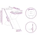 Miniatyrbilde 10 av 10: vidaXL Salongbordben X-formet 2 stk antrasitt 50x(30-31) cm stål