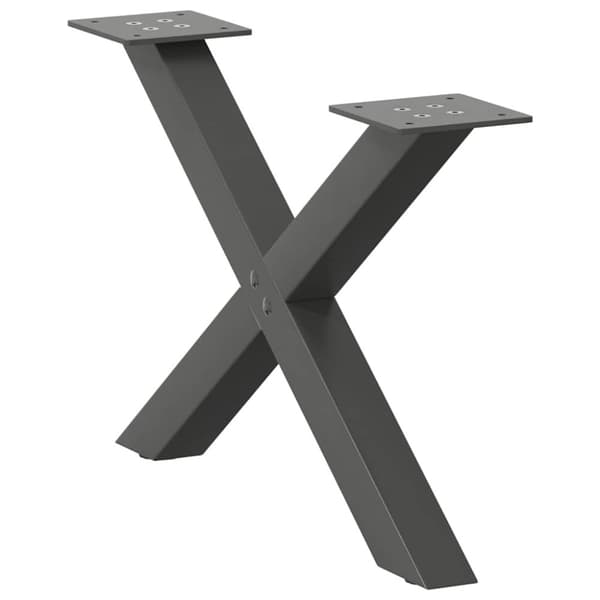 vidaXL Sohvapöydän jalat X-muotoiset 2 kpl Antrasiitti 50x(30-31) cm