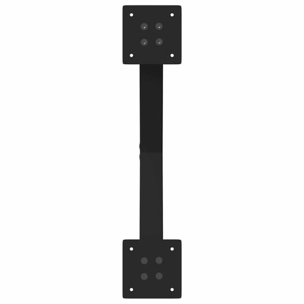 vidaXL Spisebordben X-formet 2 stk svart 57x(72-73) cm stål