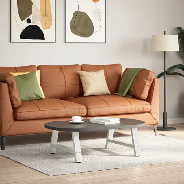 vidaXL Soffbordsben A-formade 2 st vit 60x(30-31) cm stål