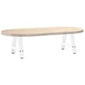 Miniatyrbilde 8 av 10: vidaXL Salongbordben A-formet 2 stk hvit 40x(30-31) cm stål