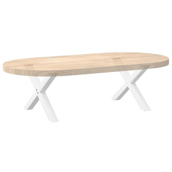 vidaXL Soffbordsben X-formade 2 st vit 50x(30-31) cm stål