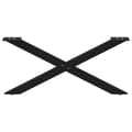 Miniatyrbilde 5 av 10: vidaXL Salongbordben X-formet 2 stk svart 70 x (30-31) cm stål