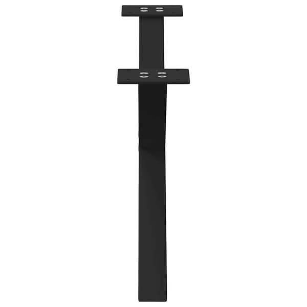 vidaXL Salongbordben X-formet 2 stk svart 70 x (30-31) cm stål