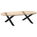 Miniatyrbilde 8 av 10: vidaXL Salongbordben X-formet 2 stk svart 70 x (30-31) cm stål