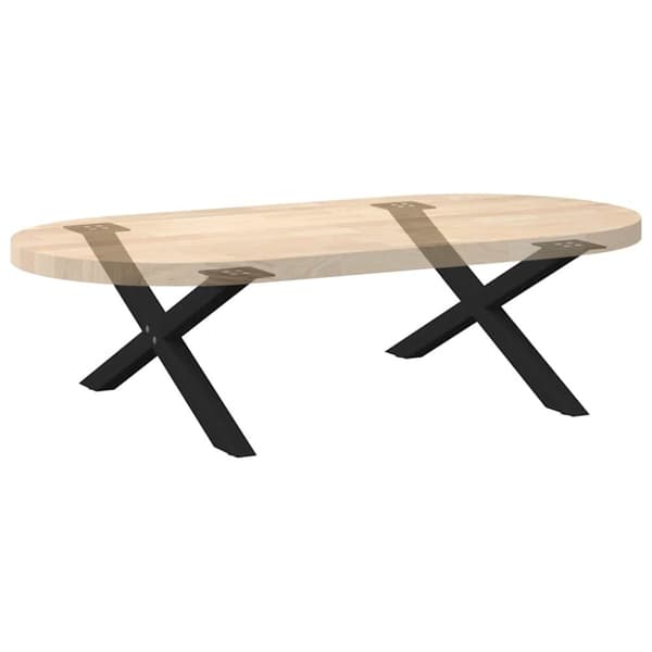 vidaXL Salongbordben X-formet 2 stk svart 70 x (30-31) cm stål
