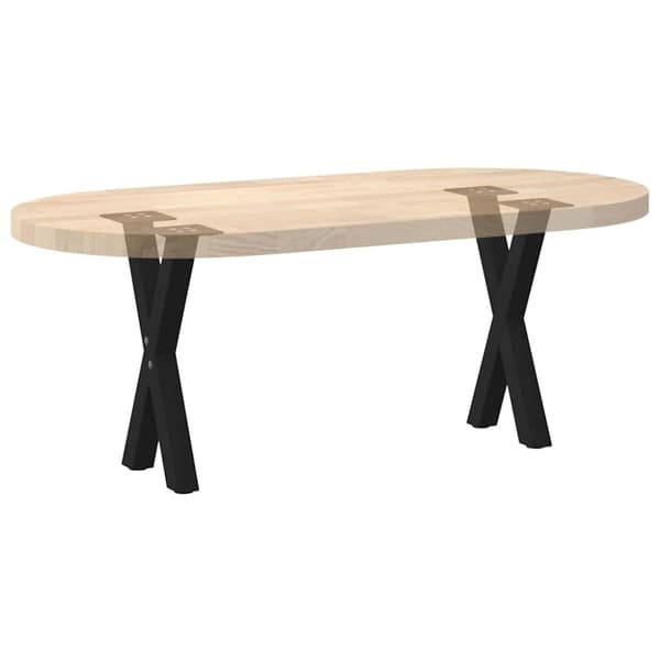 vidaXL Sohvapöydän jalat X-muotoiset 2 kpl Musta 28x(42-43) cm Teräs