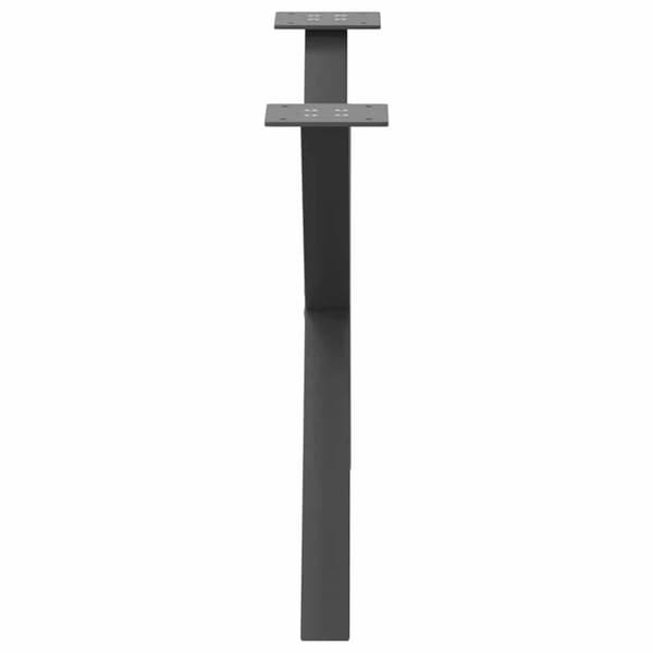 vidaXL sofabordben X-formet 2 stk 70x(42-43) cm stål antracitgrå