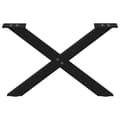 Pikkukuva 4 / 9: vidaXL Sohvapöydän jalat X-muotoiset 2 kpl musta 50x(30-31) cm teräs