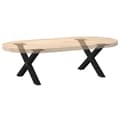 Pikkukuva 7 / 9: vidaXL Sohvapöydän jalat X-muotoiset 2 kpl musta 50x(30-31) cm teräs
