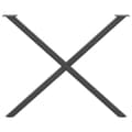 Pikkukuva 5 / 10: vidaXL Ruokapöydän jalat X-muotoiset 2 kpl antrasiitti 90x(72-73) cm teräs