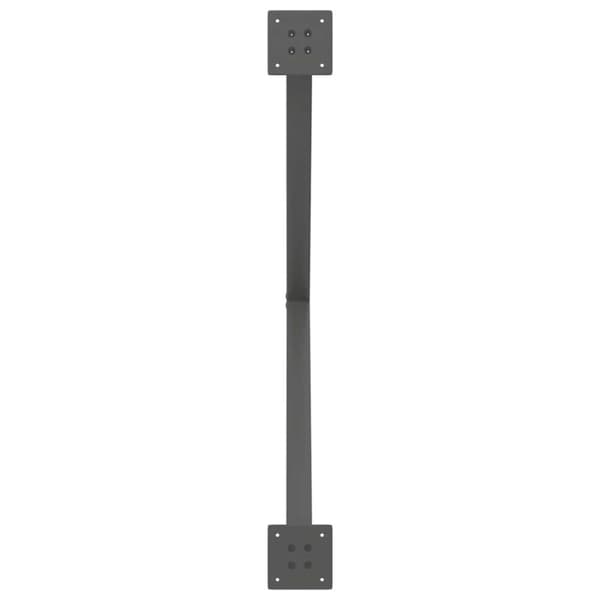 vidaXL Ruokapöydän jalat X-muotoiset 2 kpl antrasiitti 90x(72-73) cm teräs
