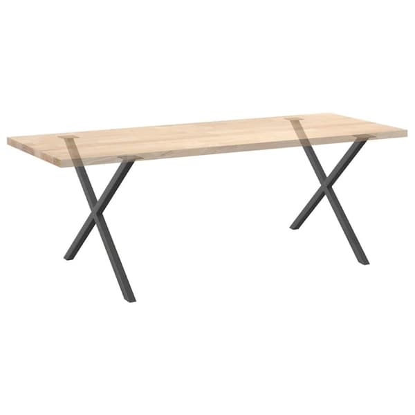 vidaXL Ruokapöydän jalat X-muotoiset 2 kpl antrasiitti 90x(72-73) cm teräs