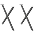 Pikkukuva 1 / 10: vidaXL Ruokapöydän jalat X-muotoiset 2 kpl antrasiitti 90x(72-73) cm teräs
