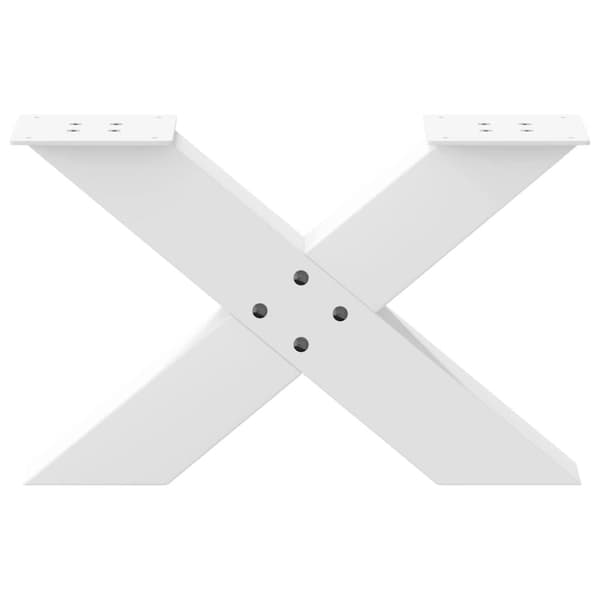 vidaXL Soffbordsben X-formade 2 st vit 60x(30-31) cm stål